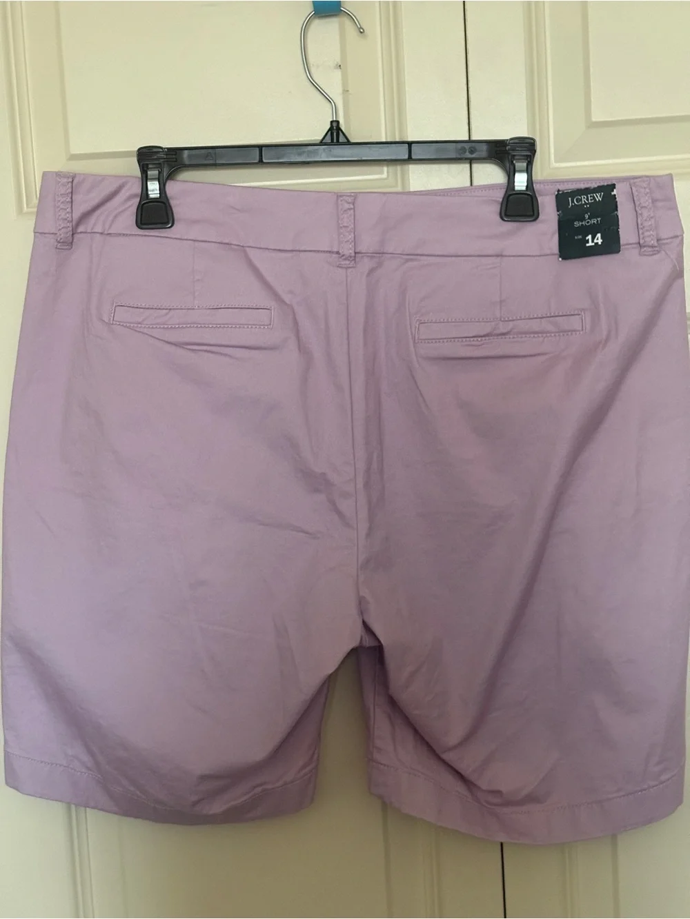 NWT J.Crew Lavender Flat-Front Chino Shorts Size 14